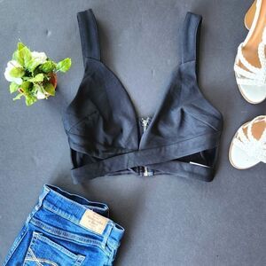 Topshop black cutout tank